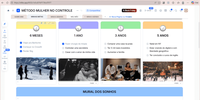 Método Mulher no Controle — Metas